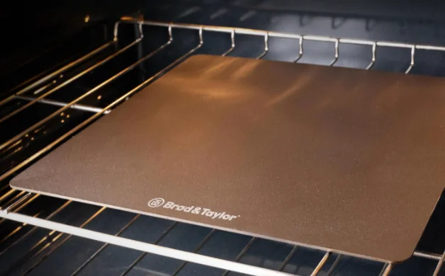 Brod & Taylor baking steel in oven