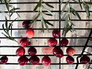 cranberries and rosemary