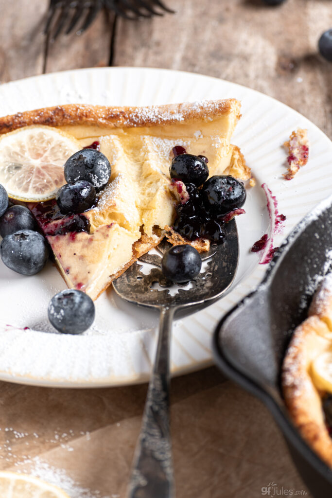 gluten free dutch baby slice