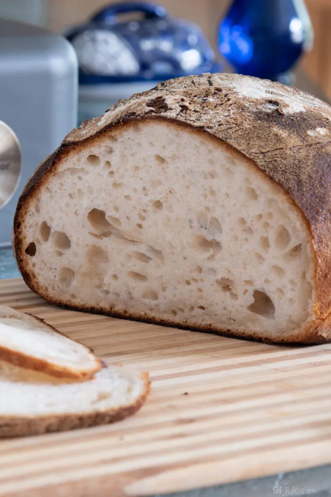 gluten free sourdough boule cu v