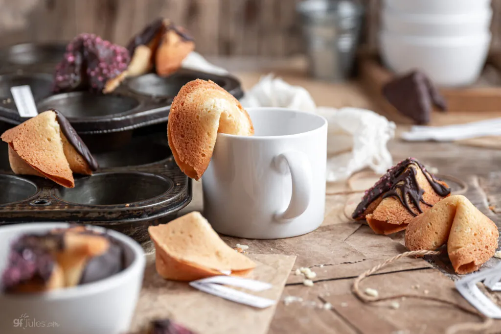 gluten free fortune cookies with cup