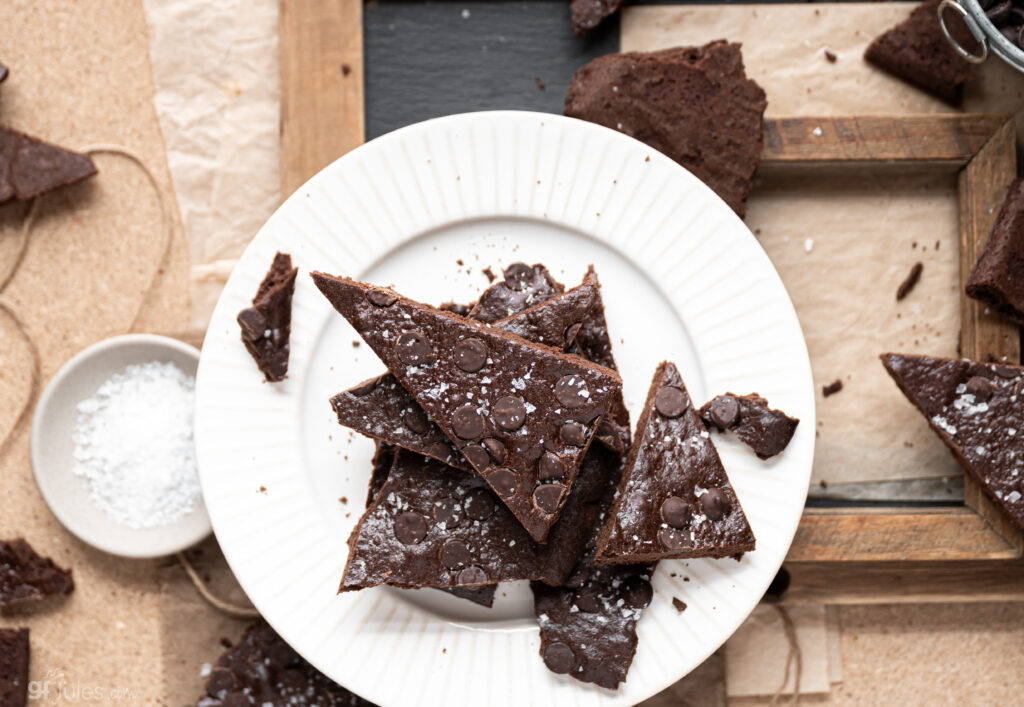 Gluten Free Brownie Brittle on plate