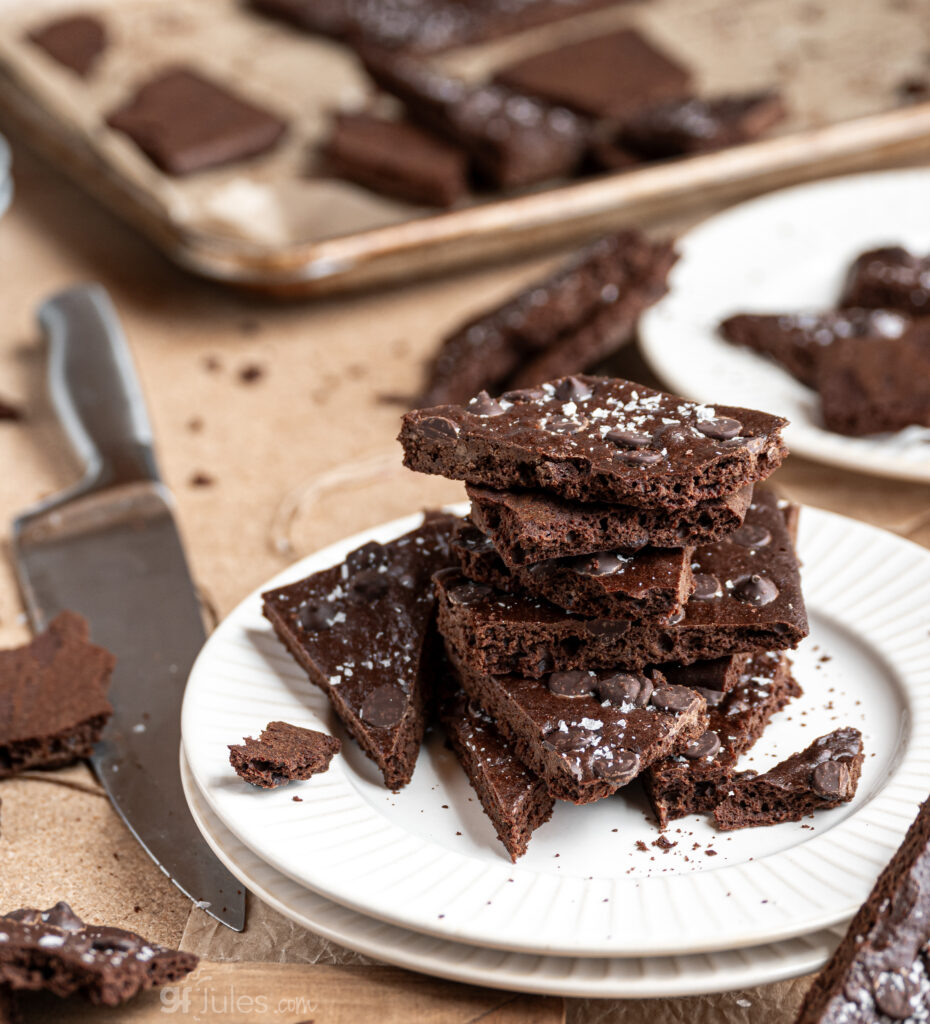 Gluten Free Brownie Brittle on plate