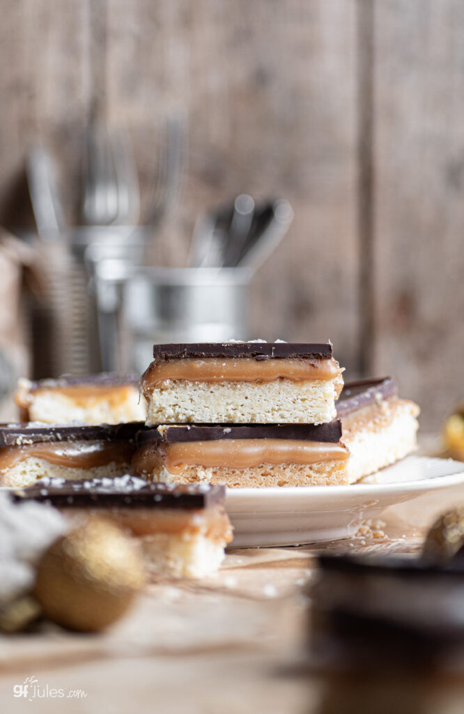 Gluten Free Millionaire Shortbread at party