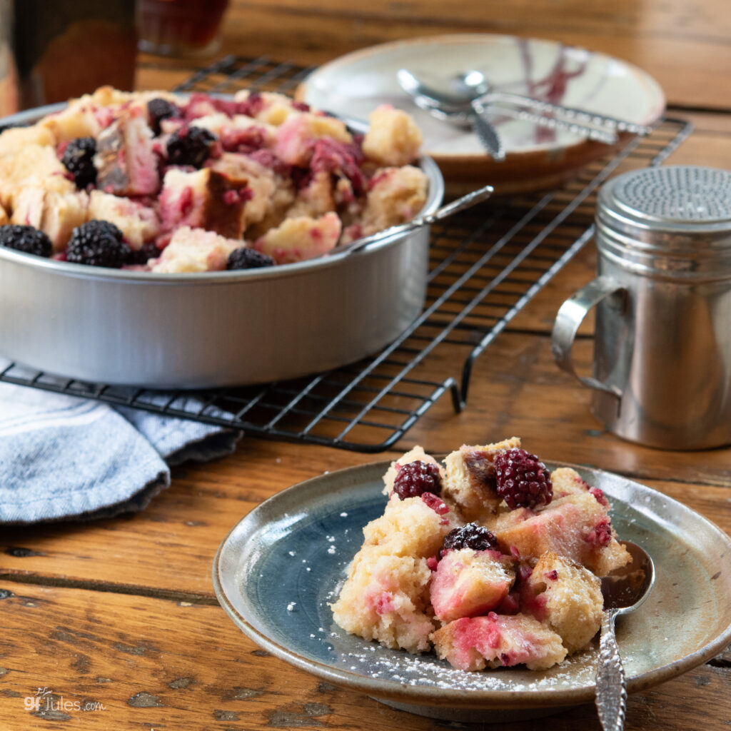 gluten free easy french toast casserole plated
