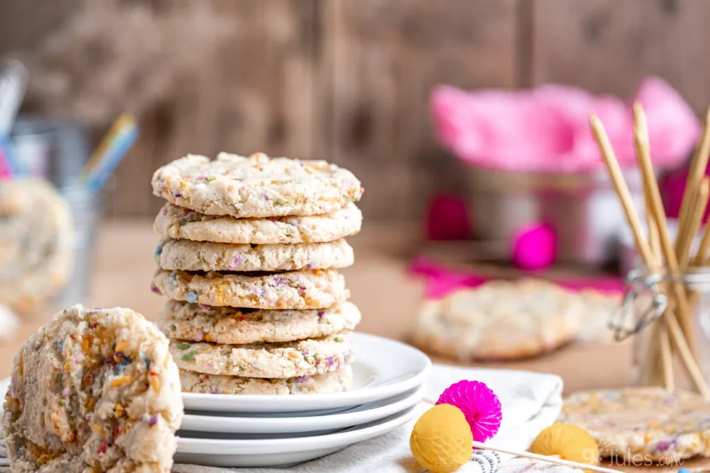 gluten free cake mix cookies stack