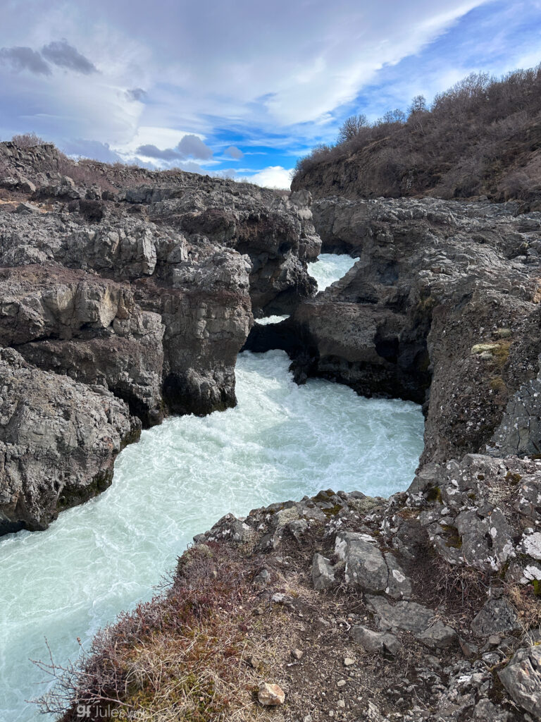 Barnafoss waterfall