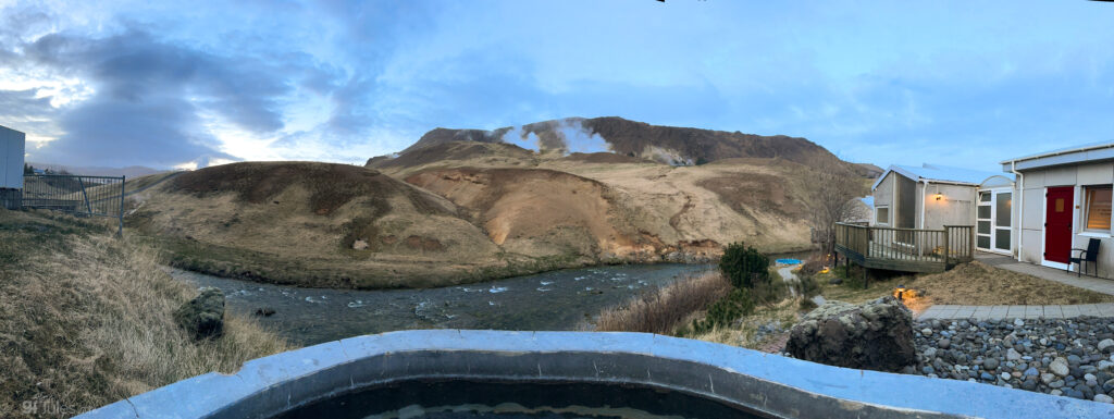 night hot tub view frost and fire-2