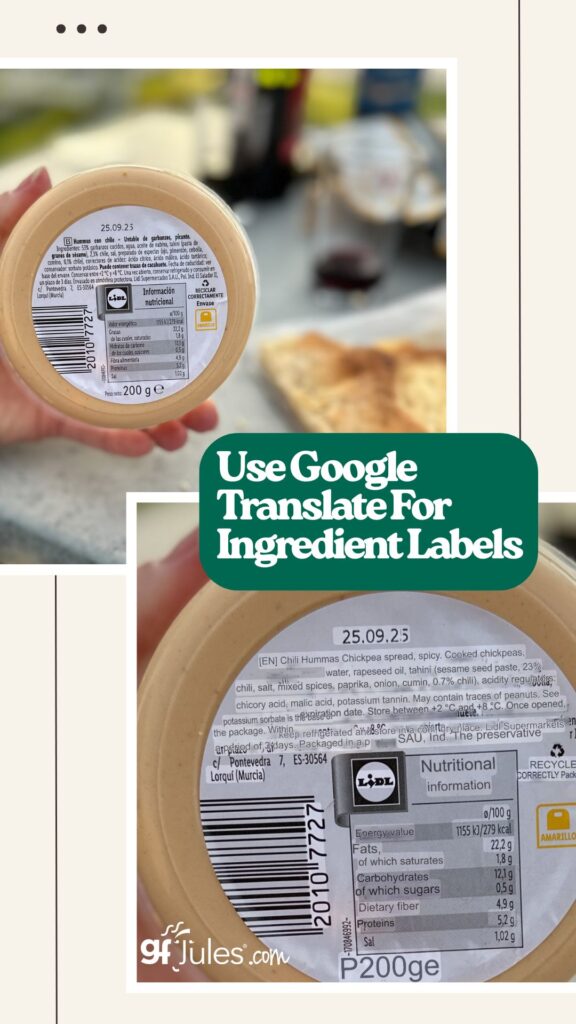 google translate shows ingredients for words in other languages