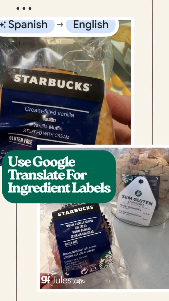 starbucks in Portugal sells gluten free treats 