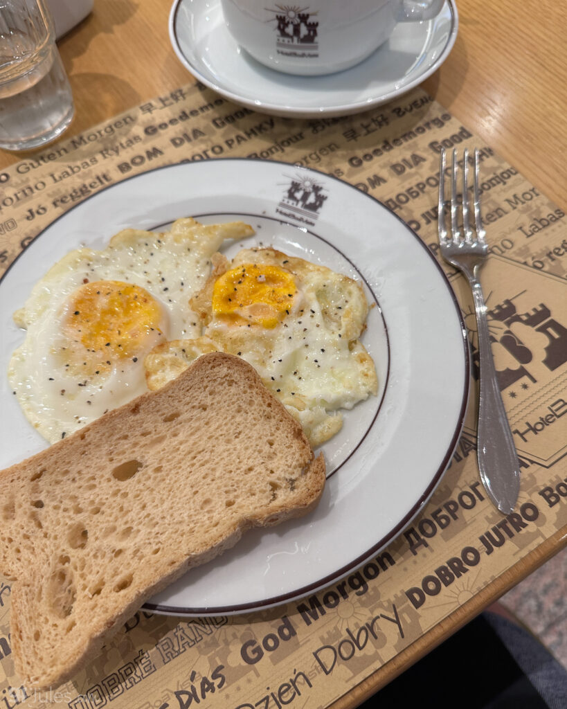 typical gluten free breakfast at a Portugal hotel