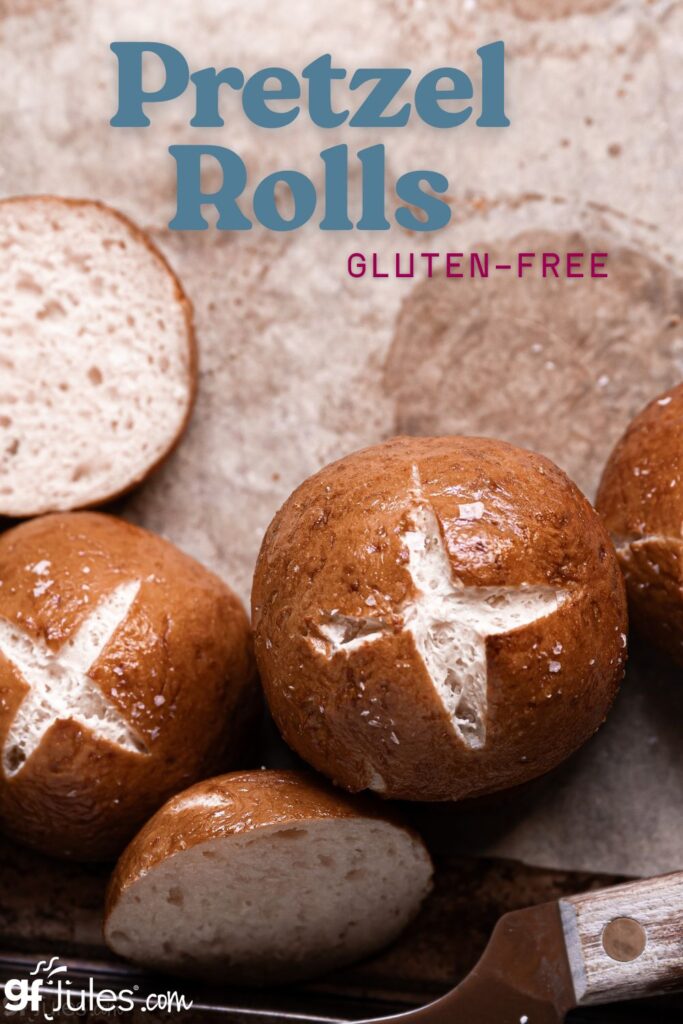Soft & Chewy Gluten Free Pretzel Rolls (Easy Recipe with gfJules Flour)