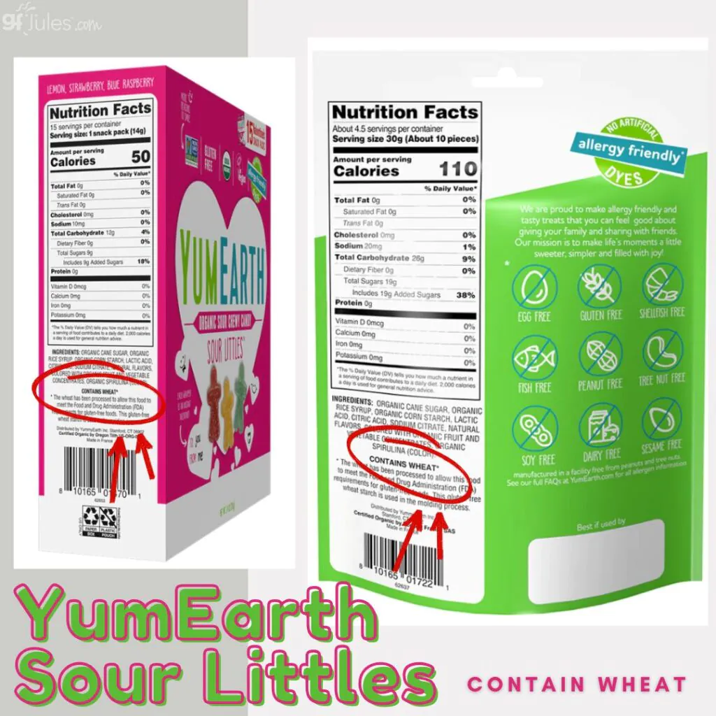 YUMEarth Gluten-Free Sour Littles CONTAIN WHEAT