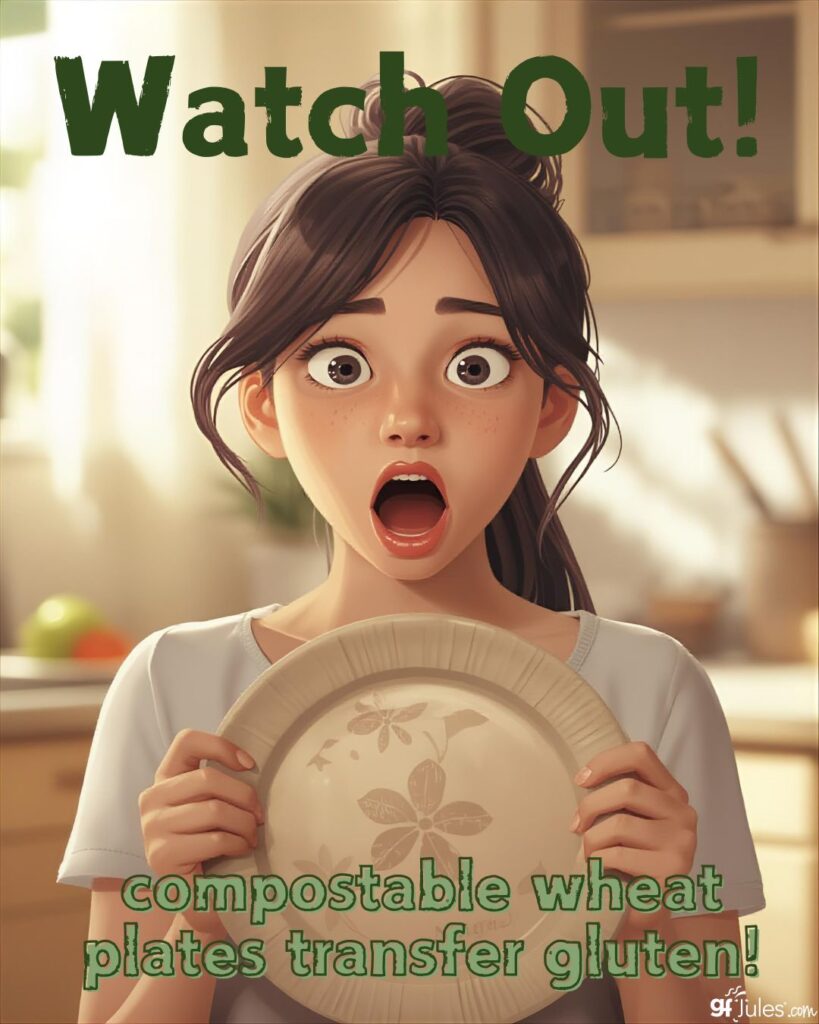 Watch Out! Compostable wheat plates transfer gluten