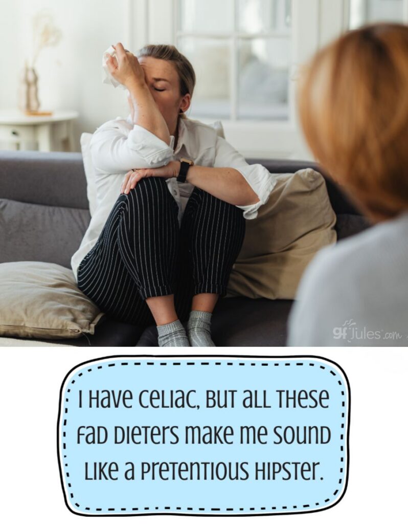 celiac joke meme about living with the disease