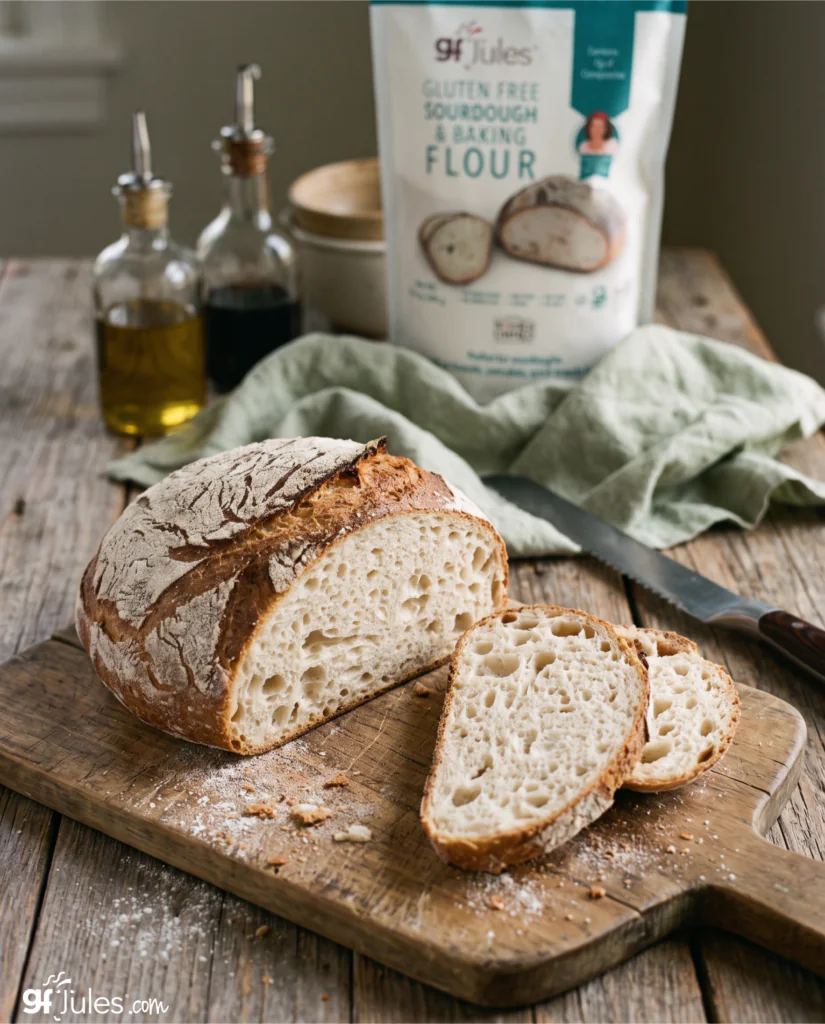 gfJules Gluten Free Sourdough Baking Flour with Sourdough boule
