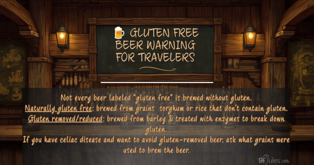 Gluten Free Beer Warning for Travelers