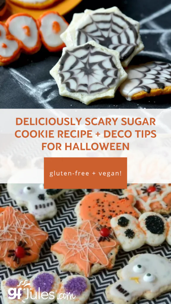 gluten free and vegan Halloween themed sugar cookie recipe and decorating tips | gfJules