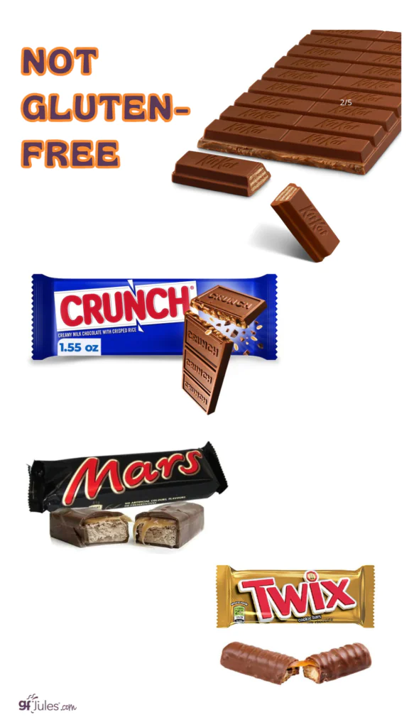 what chocolate bars are not gluten free 